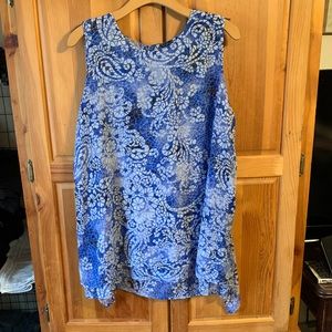 Fever Blue & White Blouse XL